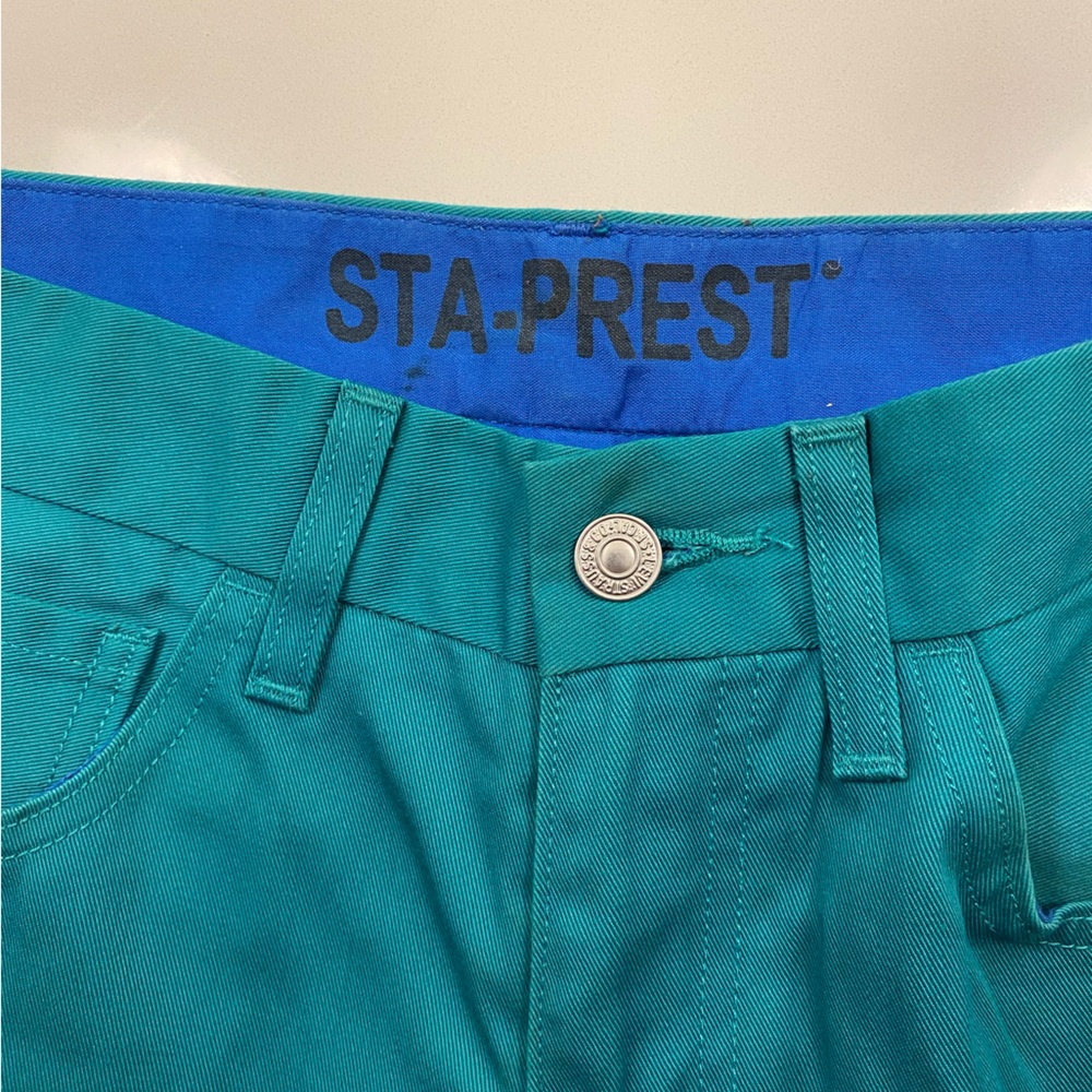Levi’s Sta-Prest Retro Green Style Jeans NEW